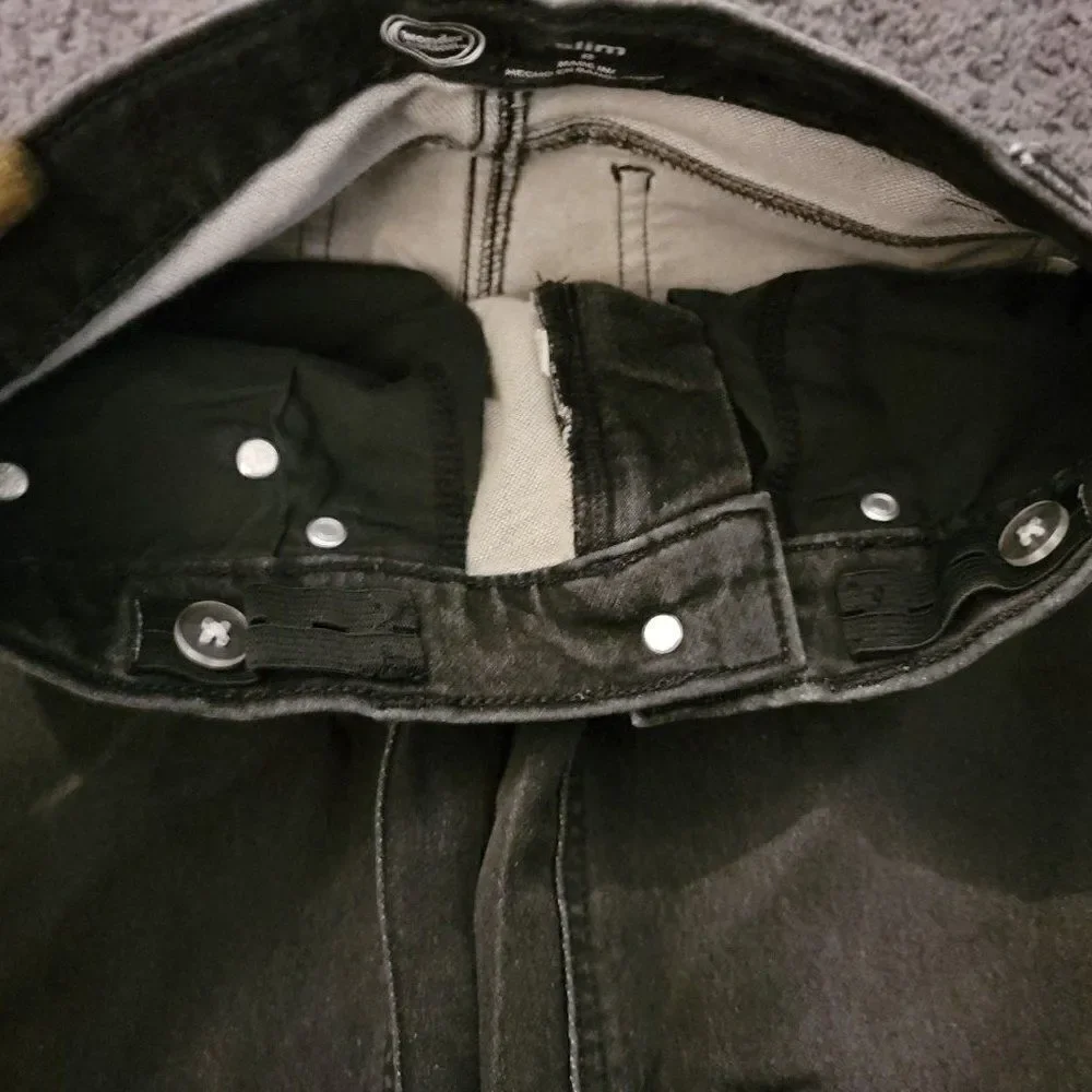 Wonder Nation Girls Black High Rise Pockets Slim Denim Skinny Jeans Size 8